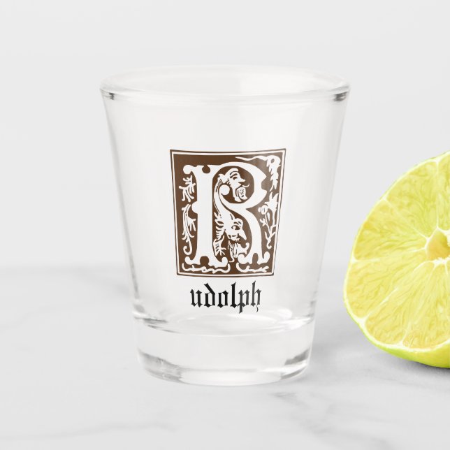 Mythische Kreaturen des 16. Jahrhunderts Dekorativ Schnapsglas (Vorderseite)