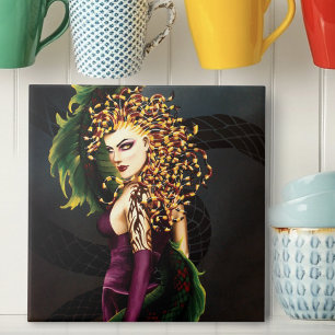 Mythische Medusa Griechische Mythologie Schlange G Fliese