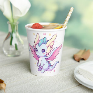 Mythische moderne Dragon-Babydusche Pappbecher