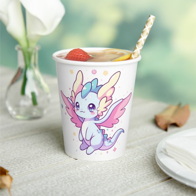 Mythische moderne Dragon-Babydusche Pappbecher (In Situ)