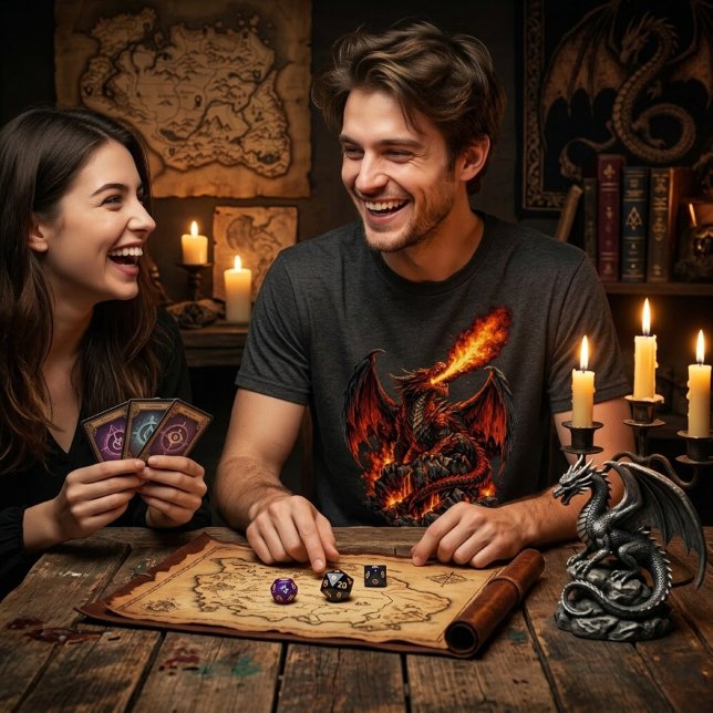 Mythische Reiche Feuerdrache Grafik T-Shirt (Von Creator hochgeladen)