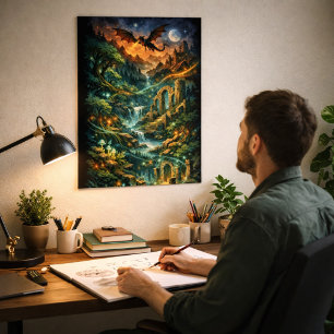 Mythische Reiche Fragmentierte Legenden Poster