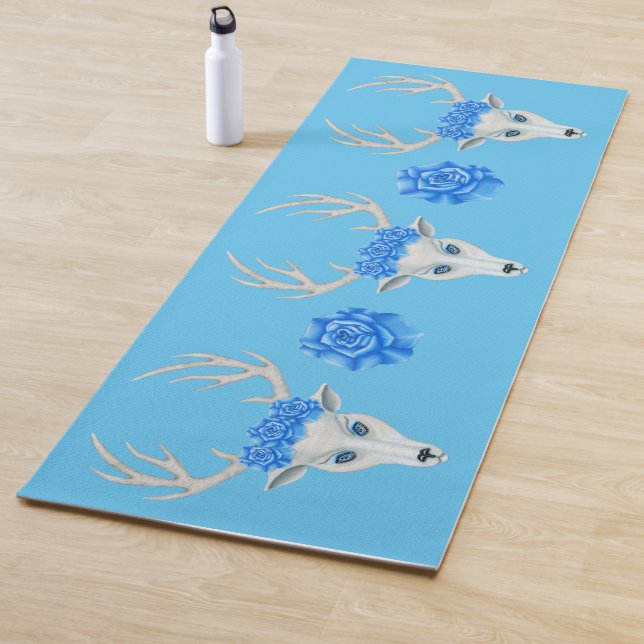 Mythische Rose von Weißen Hirschen Yogamatte (Beispiel)