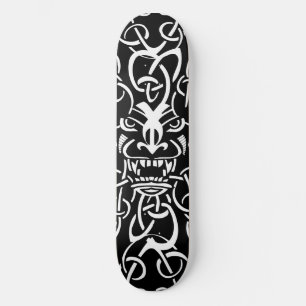 Mythische Tribal-Ki-Maske ethnisches Muster Skateboard