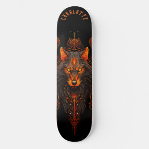 Mythische Werwolf-Stammesmuster Dark Fantasy Skateboard