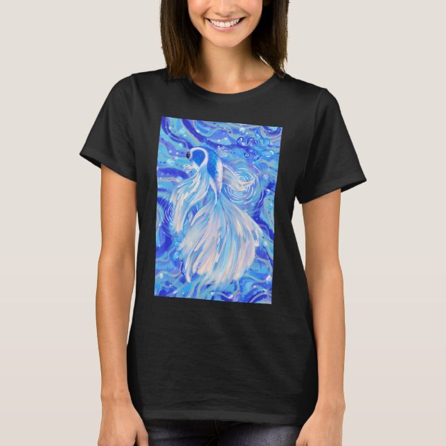 Mythischer blauer Beta-Fisch T-Shirt (Vorderseite)