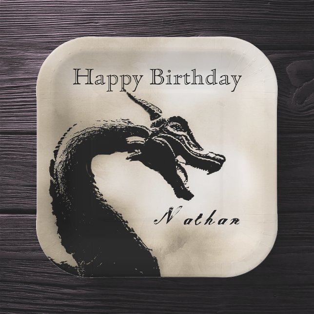 Mythischer Drache Geburtstag Pappteller (Von Creator hochgeladen)