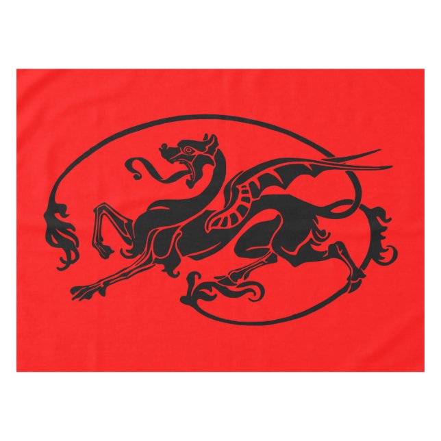 Mythischer Drache, Jahr des Drachendesigns Tischdecke (Vorderseite (Horizontal))