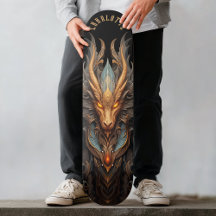 Mythischer Drache mit Stammesmustern Dark Fantasy