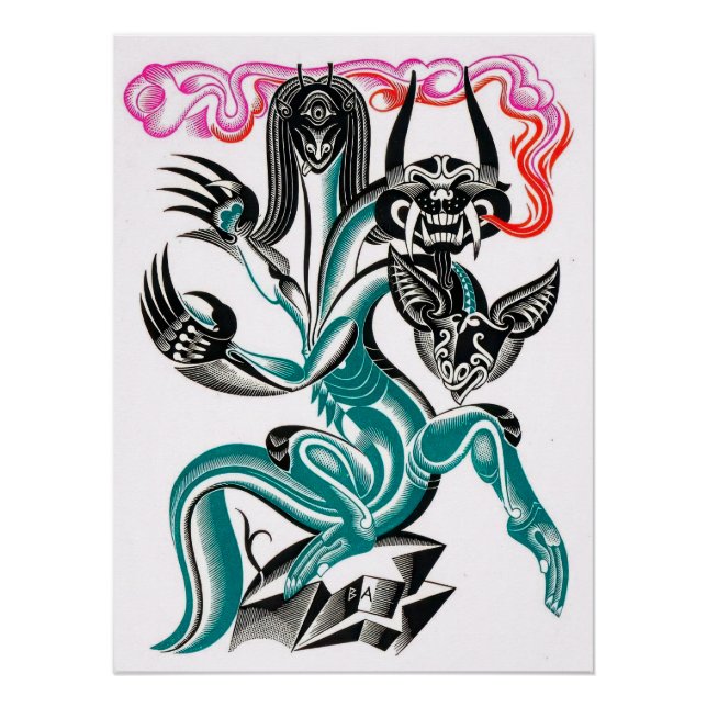 Mythischer Drache Poster (Vorderseite)