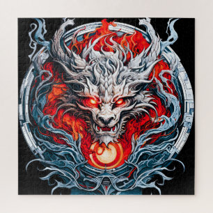 Mythischer Drachenkopf Puzzle