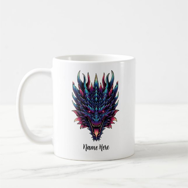 Mythischer Dragon-Individuelle Name Kaffeetasse (Links)
