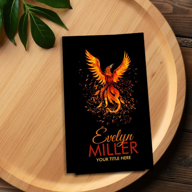 Mythischer Feuer steigender Phoenixvogel Visitenkarte (Von Creator hochgeladen)