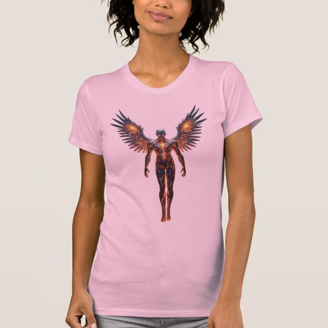 Mythischer Feuergott Angelic Warrior T-Shirt (Vorderseite)