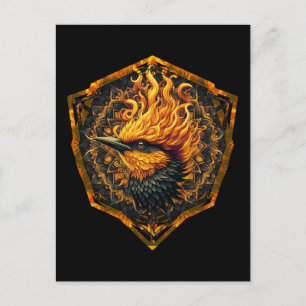 Mythischer Flammenvogel Postkarte