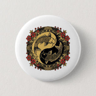 Mythischer kaiserlicher chinesischer Drachenrelief Button