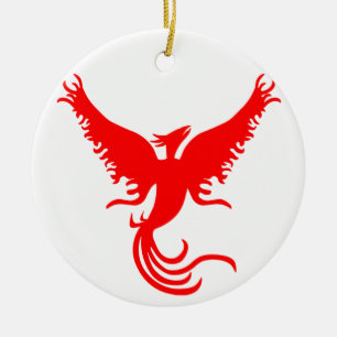 Mythischer Phönixvogel. Keramik Ornament