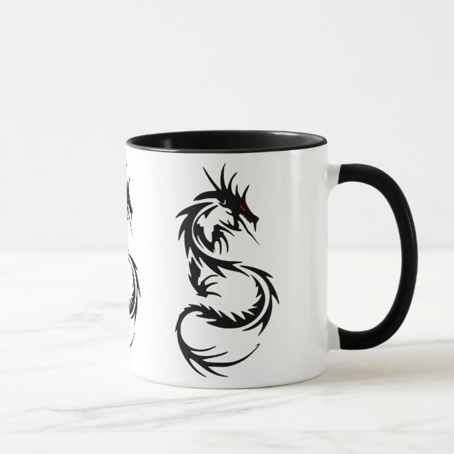 Mythischer Stammesdrache, Jahr des Drachendesigns Tasse (Rechts)