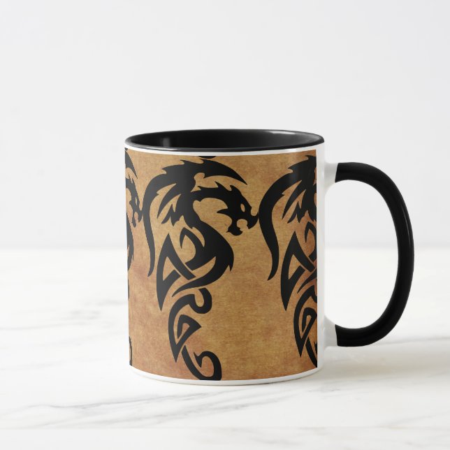 Mythischer Stammesdrache, Jahr des Drachendesigns Tasse (Rechts)
