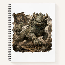 Mythischer Steinwächter Fantasy-Aufkleber Notizbuch