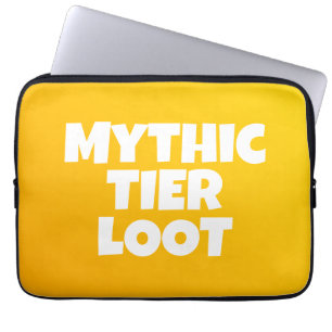 Mythischer Tier Loot Yellow Typografy Gamer Laptopschutzhülle