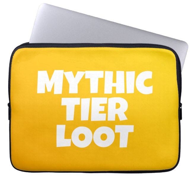 Mythischer Tier Loot Yellow Typografy Gamer Laptopschutzhülle (Vorderseite)