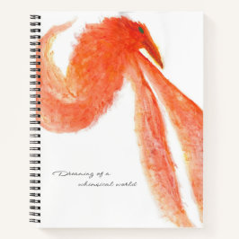 Mythisches Bird-Notebook/-Journal mit roter Farbe Notizbuch