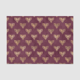 Mythisches Burgund und Gold Seidenpapier