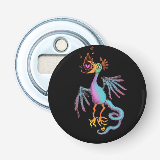 Mythisches Cockatrice Flasche Opener Magnet Flaschenöffner (Vorderseite)