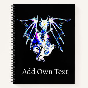 Mythisches Drachen-Ozean-Kreatur Kunstwerk Fantasy Notizbuch