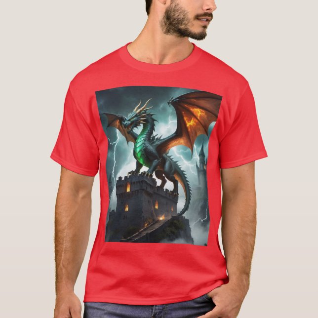 🦕 🦖 Mythisches Drachendesign 🐉 ✨ T-Shirt (Vorderseite)