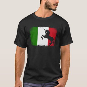 Mythisches Einhorn Vintage Italien Italienische Fl T-Shirt