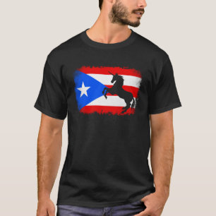 Mythisches Einhorn vintage Puerto Rico Rican Flagg T-Shirt