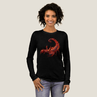 Mythisches Fantasie-Kunst-Skorpion mit Flammen Tri-Blend Shirt