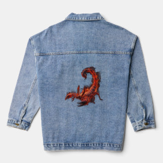 Mythisches Fantasie-Wesen: Brennender Skorpion Jeansjacke