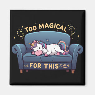 Mythisches Faules Einhorn Zu Magisch Für Dies Magnet