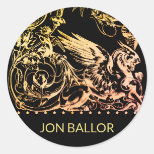 Mythisches Greif-Tier Runder Aufkleber