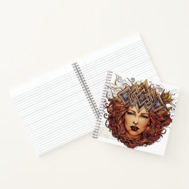 Mythisches Königinnenporträt Fantasy Royal Kunst Notizbuch
