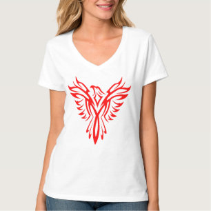 Mythisches Phoenix Bird Rising Logo (Rot) T-Shirt