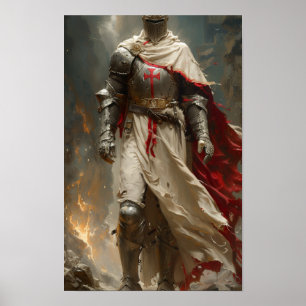 Mythisches Templar Knight Poster von Luis Ricardo