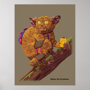 Mythisches Waldprimaten-Fantasy-Kunstbild Poster