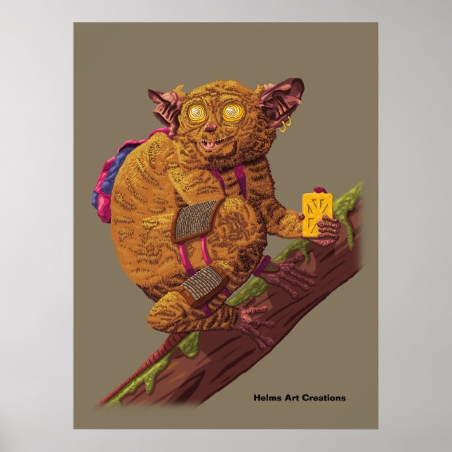Mythisches Waldprimaten-Fantasy-Kunstbild Poster (Vorne)