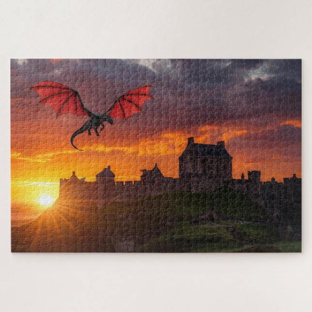 Mythisches Walisisches Drachen-Puzzle Puzzle (Horizontal)