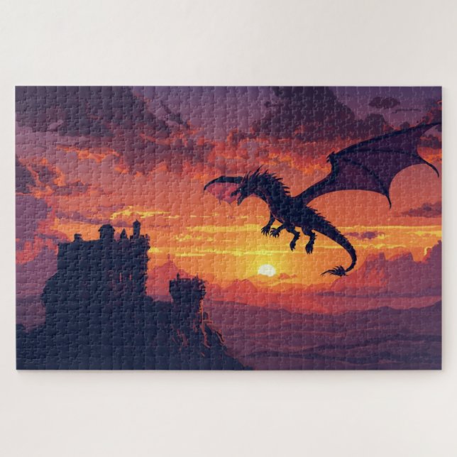 Mythisches Walisisches Drachen-Puzzle Puzzle (Horizontal)