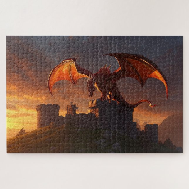 Mythisches Walisisches Drachen-Puzzle Puzzle (Horizontal)