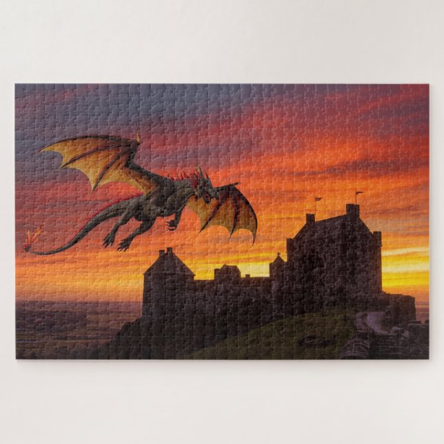 Mythisches Walisisches Drachen-Puzzle Puzzle (Horizontal)