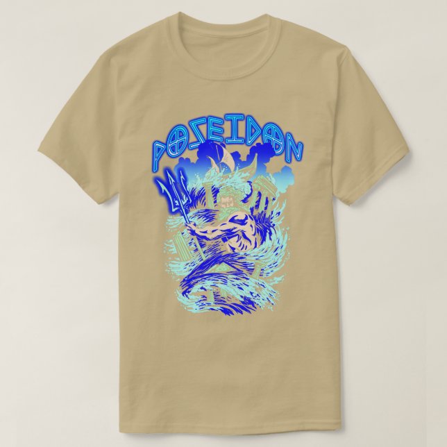 Mythologie der Poseidon-alten griechischen Götter  T-Shirt (Design vorne)