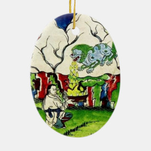 Mythologisches Dragon Keramikornament