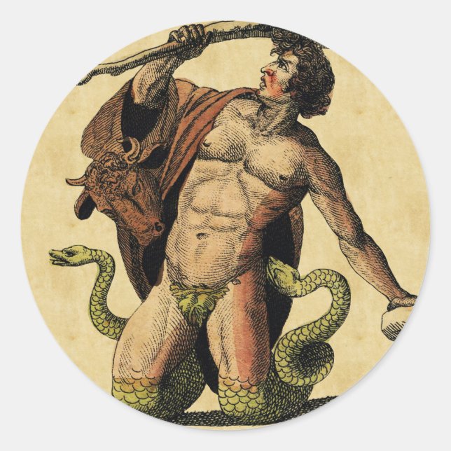 Mythology Educational Plate Runder Aufkleber (Vorderseite)