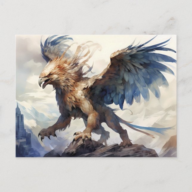 Mythology Griffin Griffin Postkarte (Vorderseite)